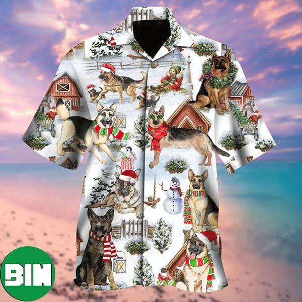 All I Want For Christmas Are German Shepherds Summer Hawaiian Shirt