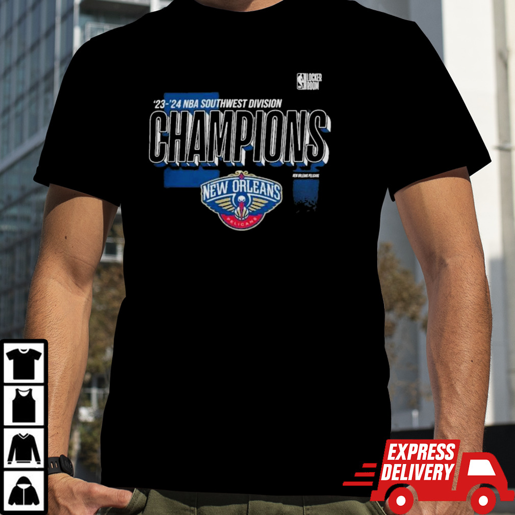 New Orleans Pelicans 2024 Southwest Division Champions Locker Room T Shirt