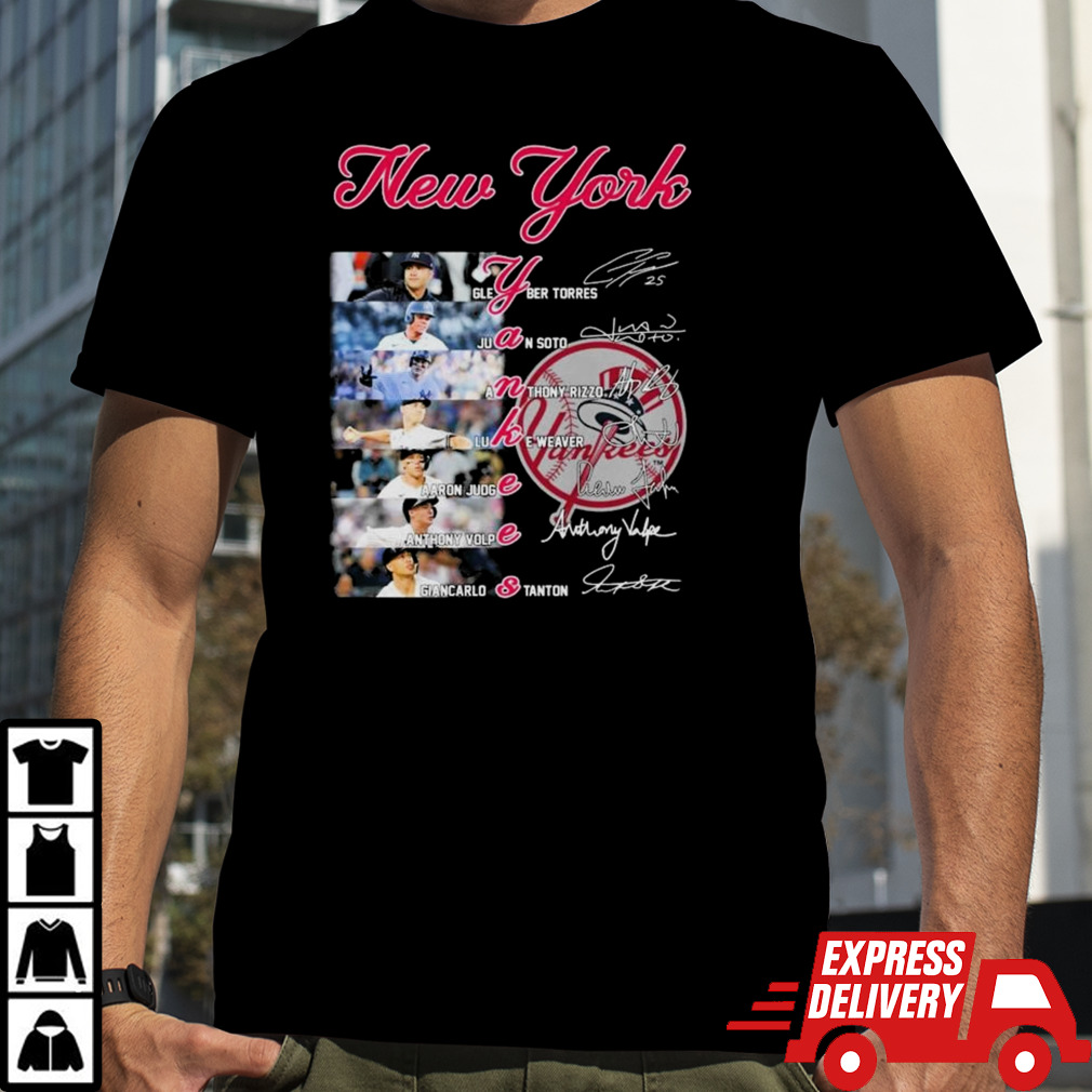 New York Yankees Team Players 2024 Signatures shirt