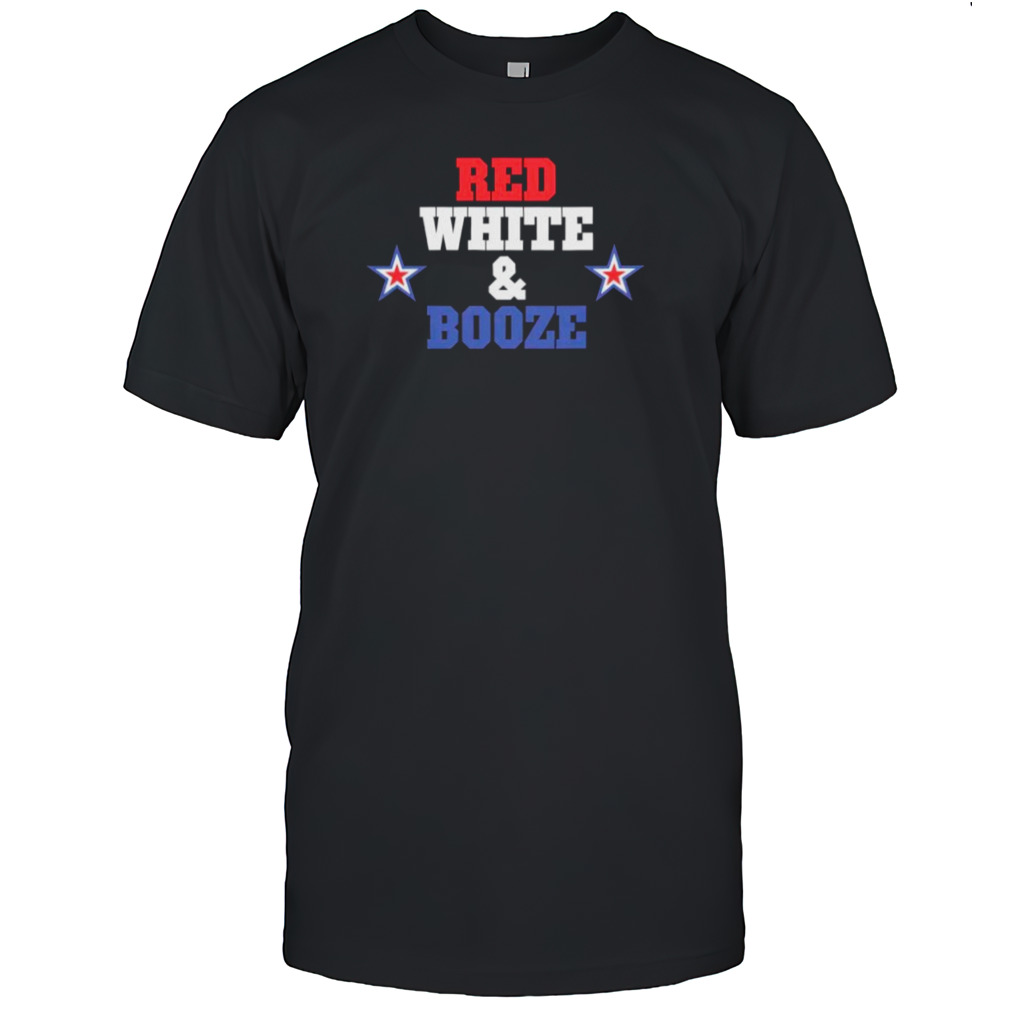 Red white and booze star shirt