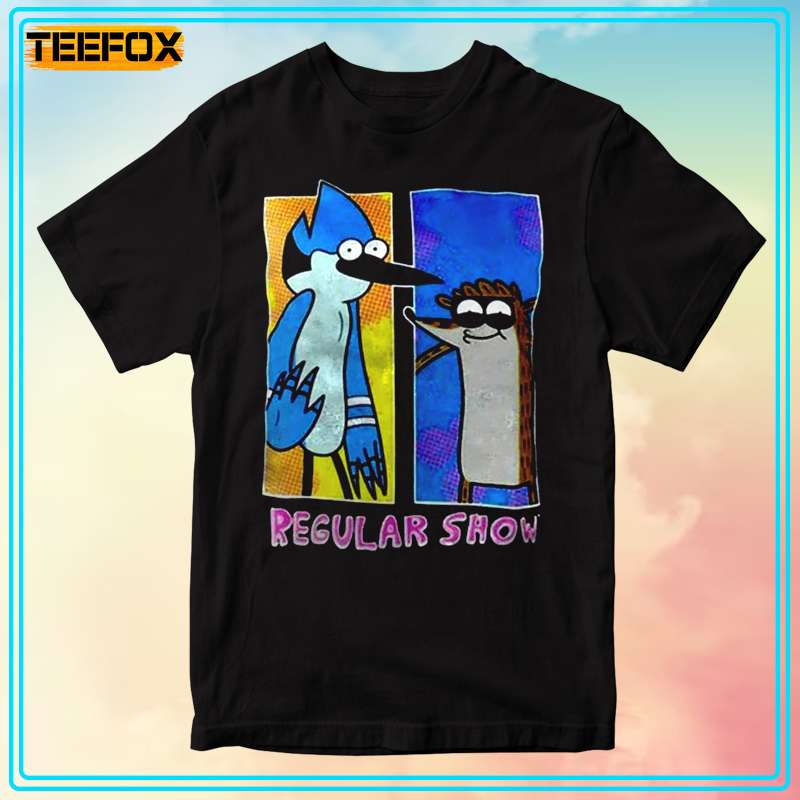 Regular Show Say Hi With Mordecai And Rigby Short-Sleeve T-Shirt
