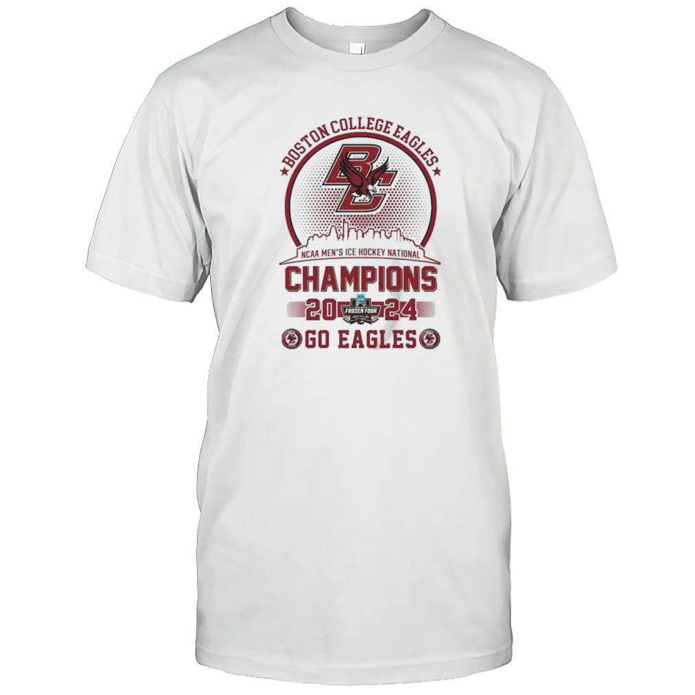 Boston College Eagles 2024 NCAA Men’s Ice Hockey National Champions Go Eagles Skyline Shirt