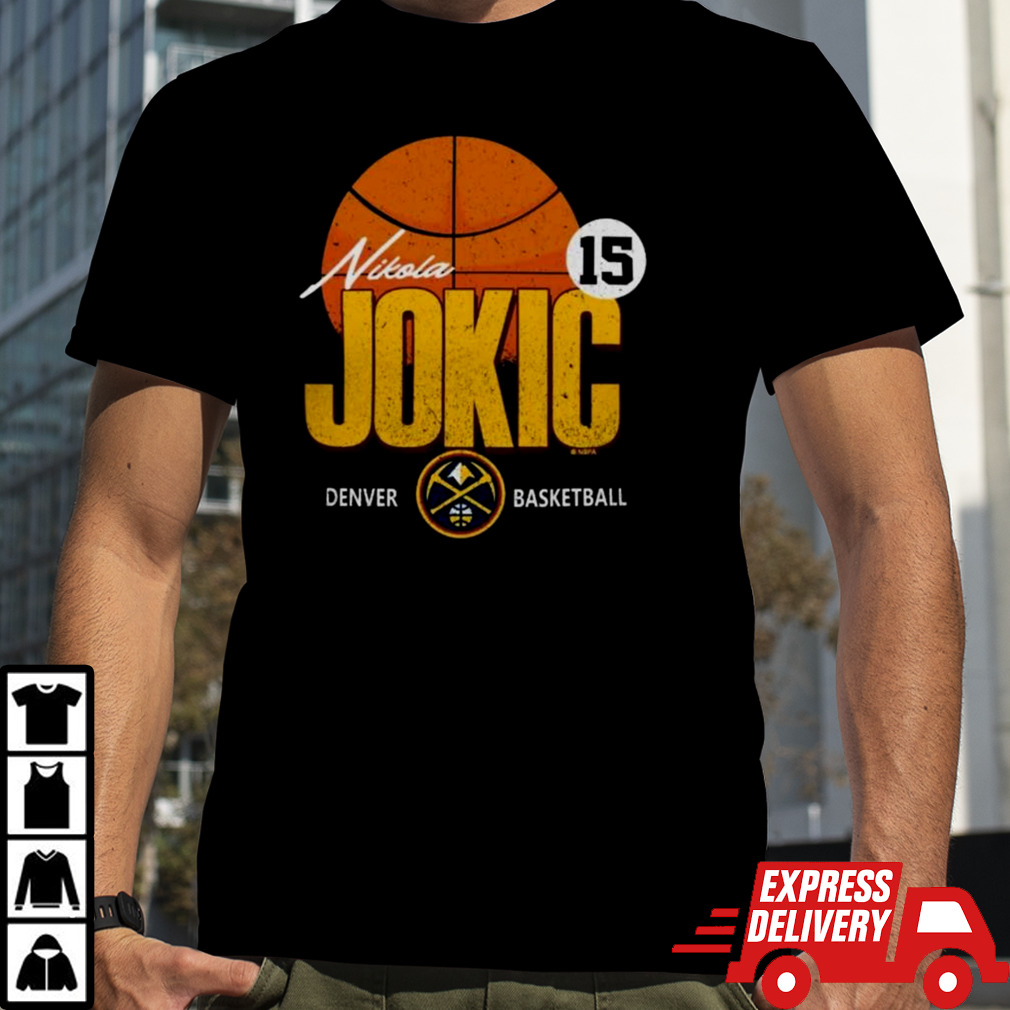 Denver Nuggets #15 Nikola Jokic Label 2024 T-shirt