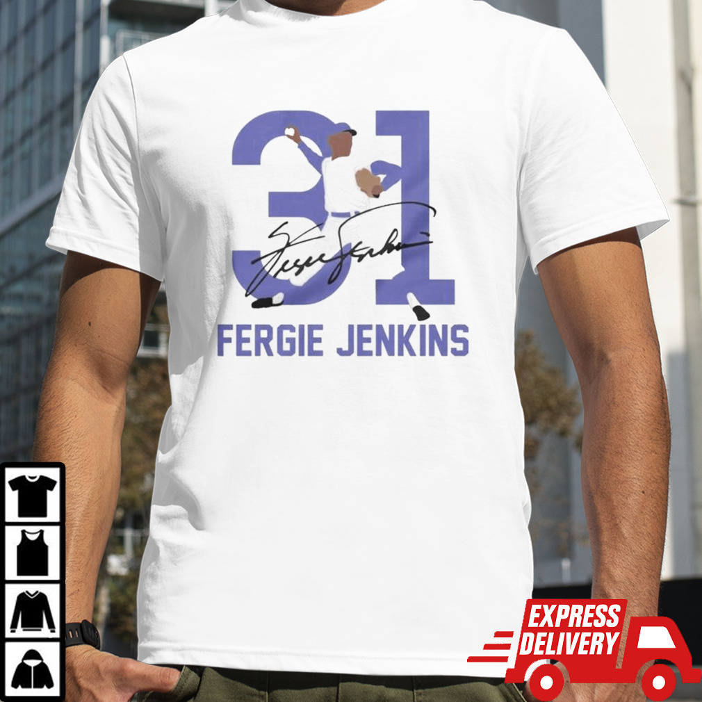 Men’s Teambrown Fergie Jenkins Baseball Signature T-shirt