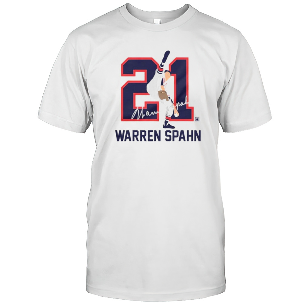 Men’s Teambrown Warren Spahn Baseball Member Signature T-shirt