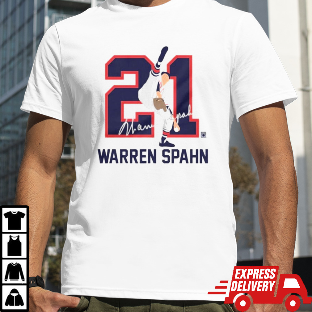 Men’s Teambrown Warren Spahn Baseball Member Signature T-shirt