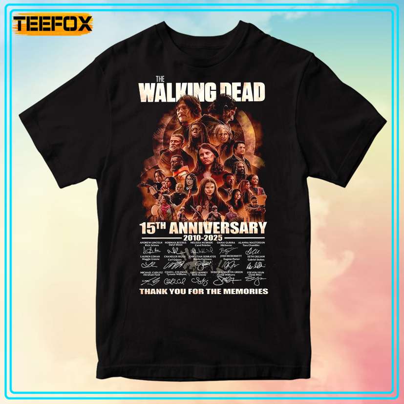 The Walking Dead 15th Anniversary 2010-2025 Movie T-Shirt