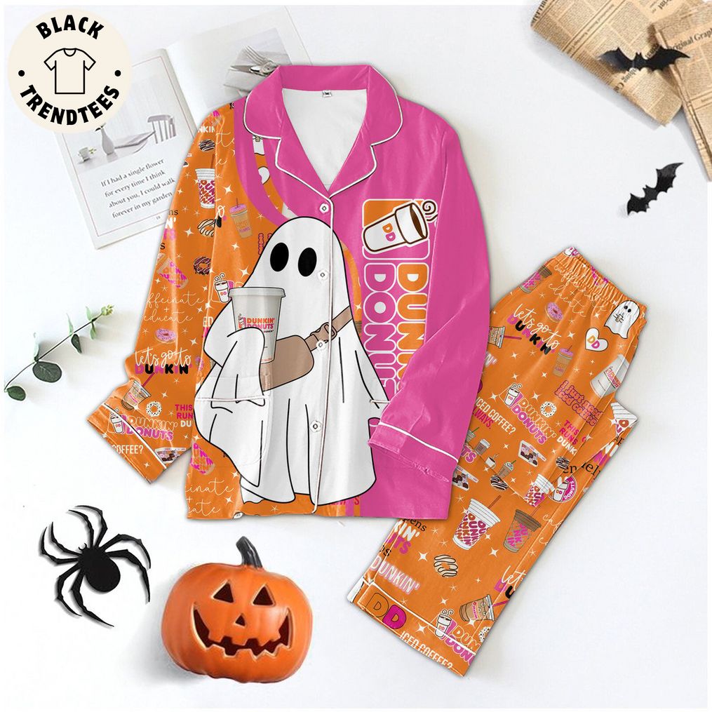 Dunkin Donuts Ghost Halloween Design Pijamas Set