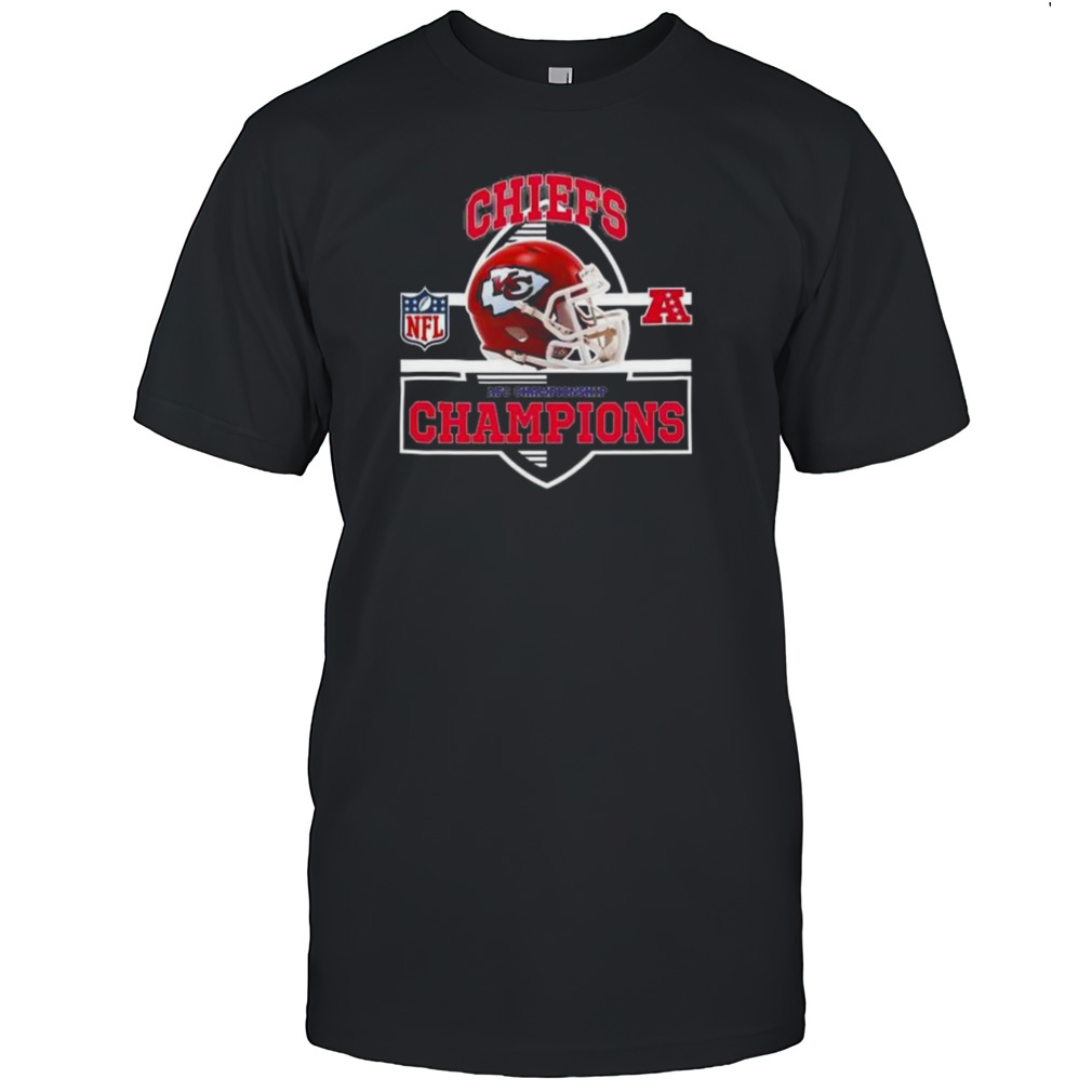 Kansas City Chiefs Are 2024 AFC Championship Champions NFL Playoffs Team Helmet T-Shirt
