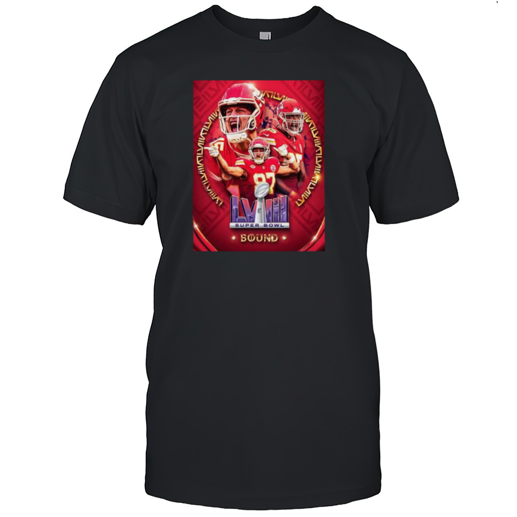 Kansas City Chiefs Super Bowl Lviii Las Vegas Bound Nfl Playoffs Season 2023-2024 T-shirt