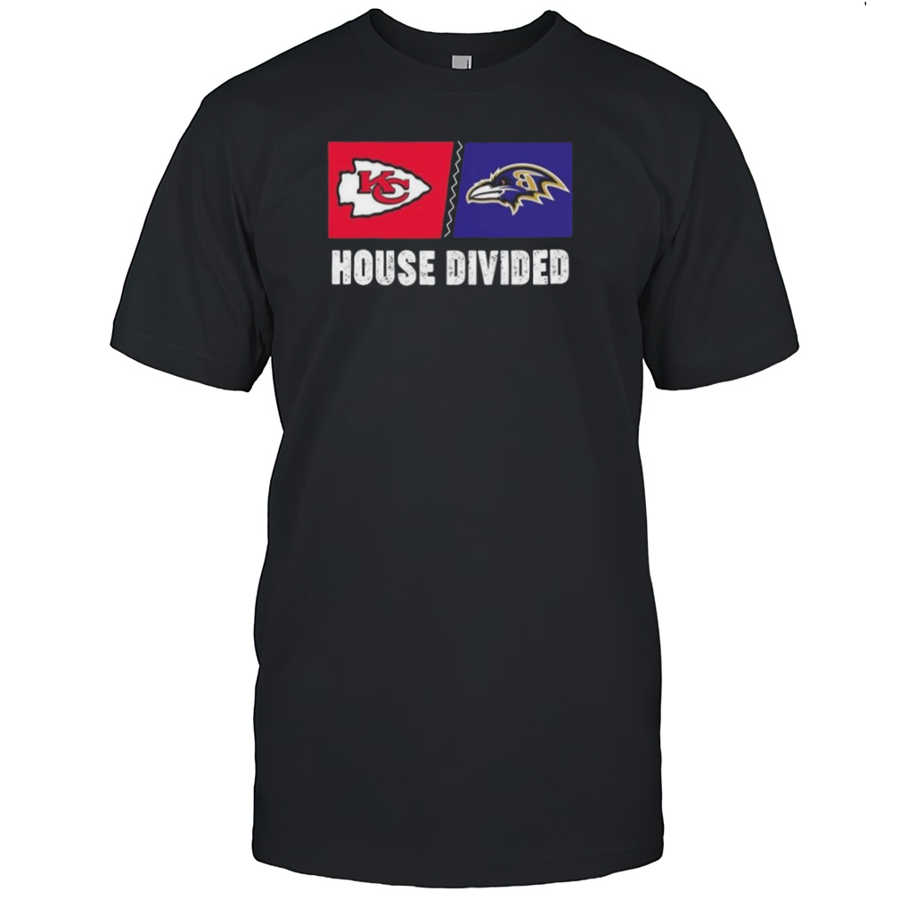 Kansas City Chiefs Vs Baltimore Ravens House Divided T-shirt
