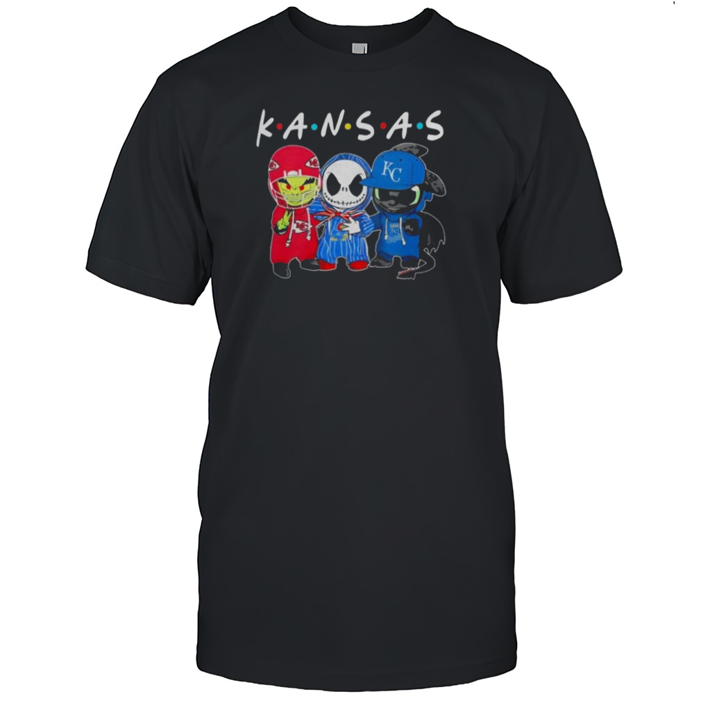 Kansas Sports Teams Jack Skellington x Grinch And Toothless Dragon Shirt