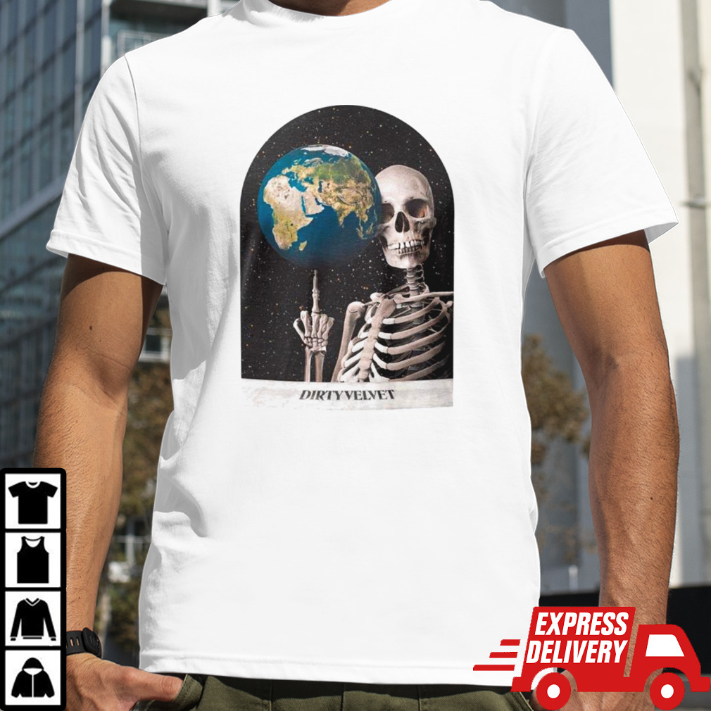 Skeleton dirty velvet shirt