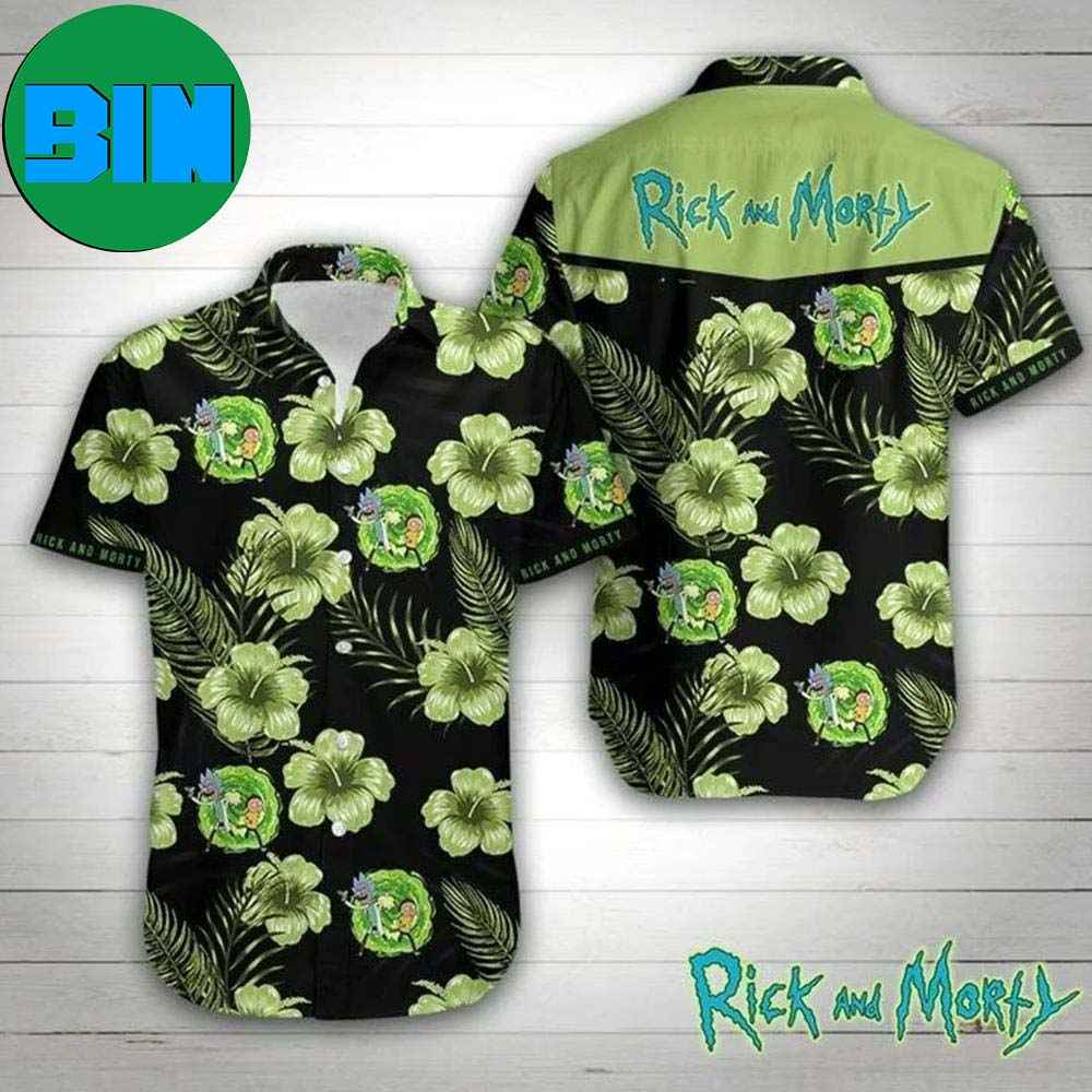 Aloha Rick And Morty Floral Summer Hawaiian Shirt