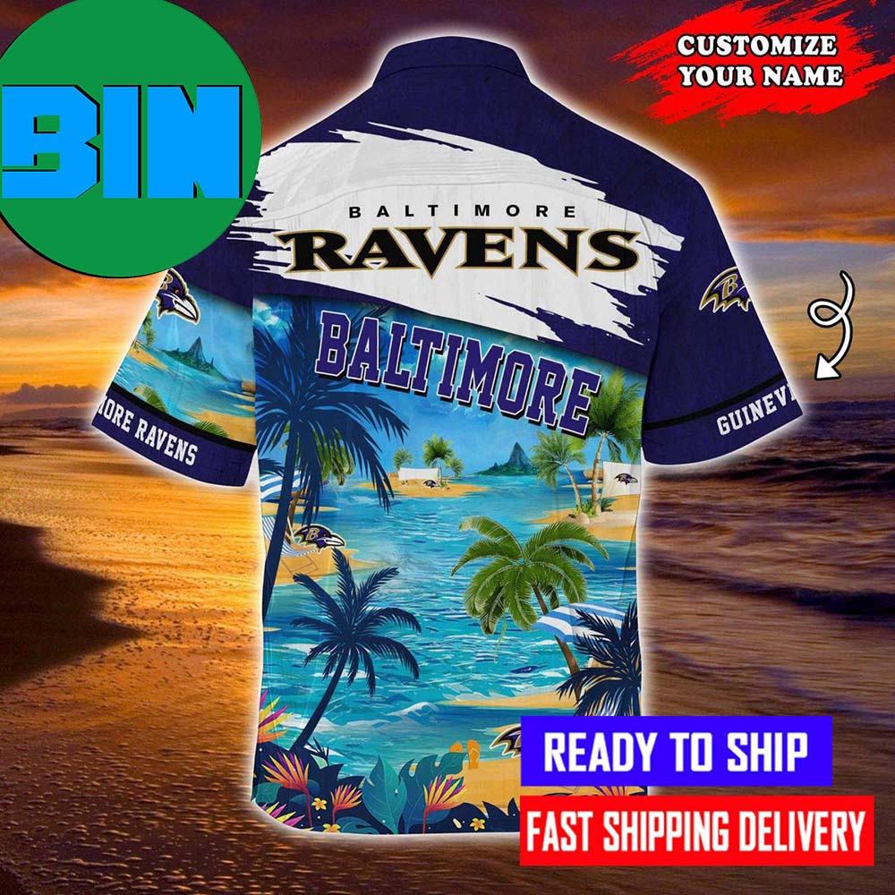 Aloha Summer Baltimore Ravens NFL Customized Hawaiian Shirt 3231