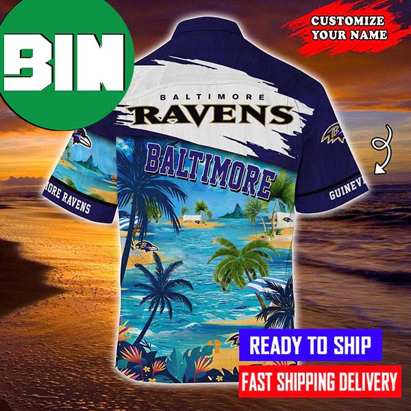 Aloha Summer Baltimore Ravens NFL Customized Hawaiian Shirt