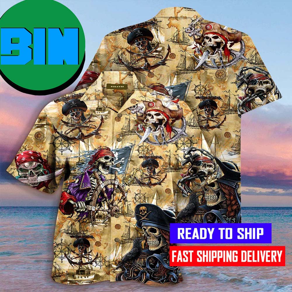 Amazing pirate skull Summer Hawaiian Shirt