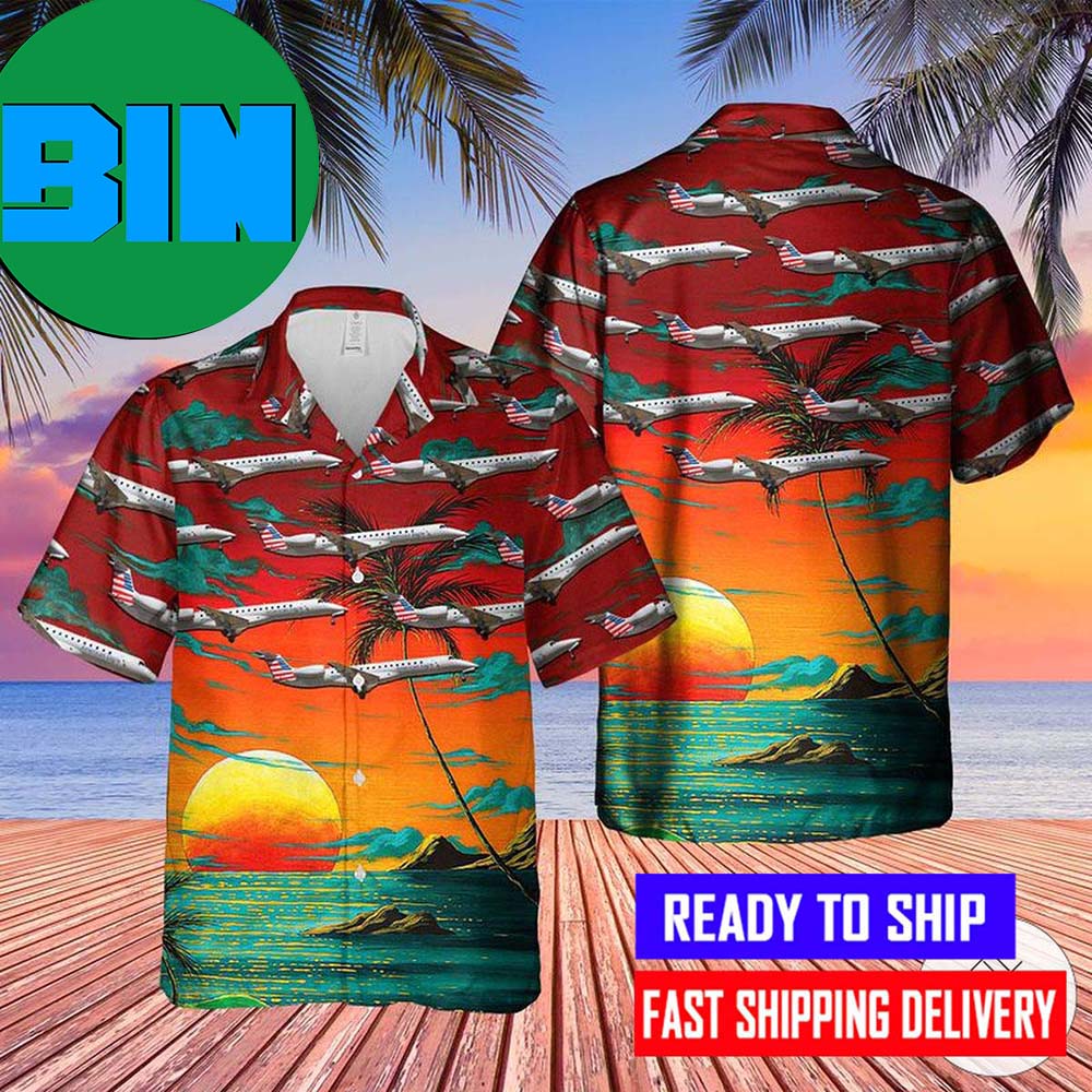 American Eagle Embraer ERJ-145LR (EMB-145LR) Hawaiian Shirt 5070