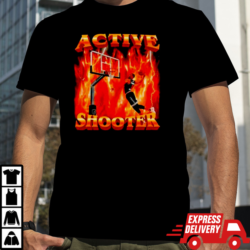 Basketball fire Active Shooter shirt