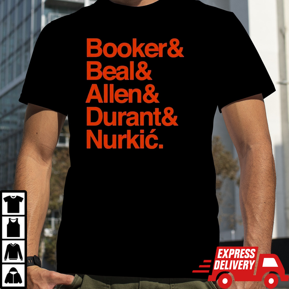 Booker Beal Allen Durant Nurkic Phoenix Suns names shirt