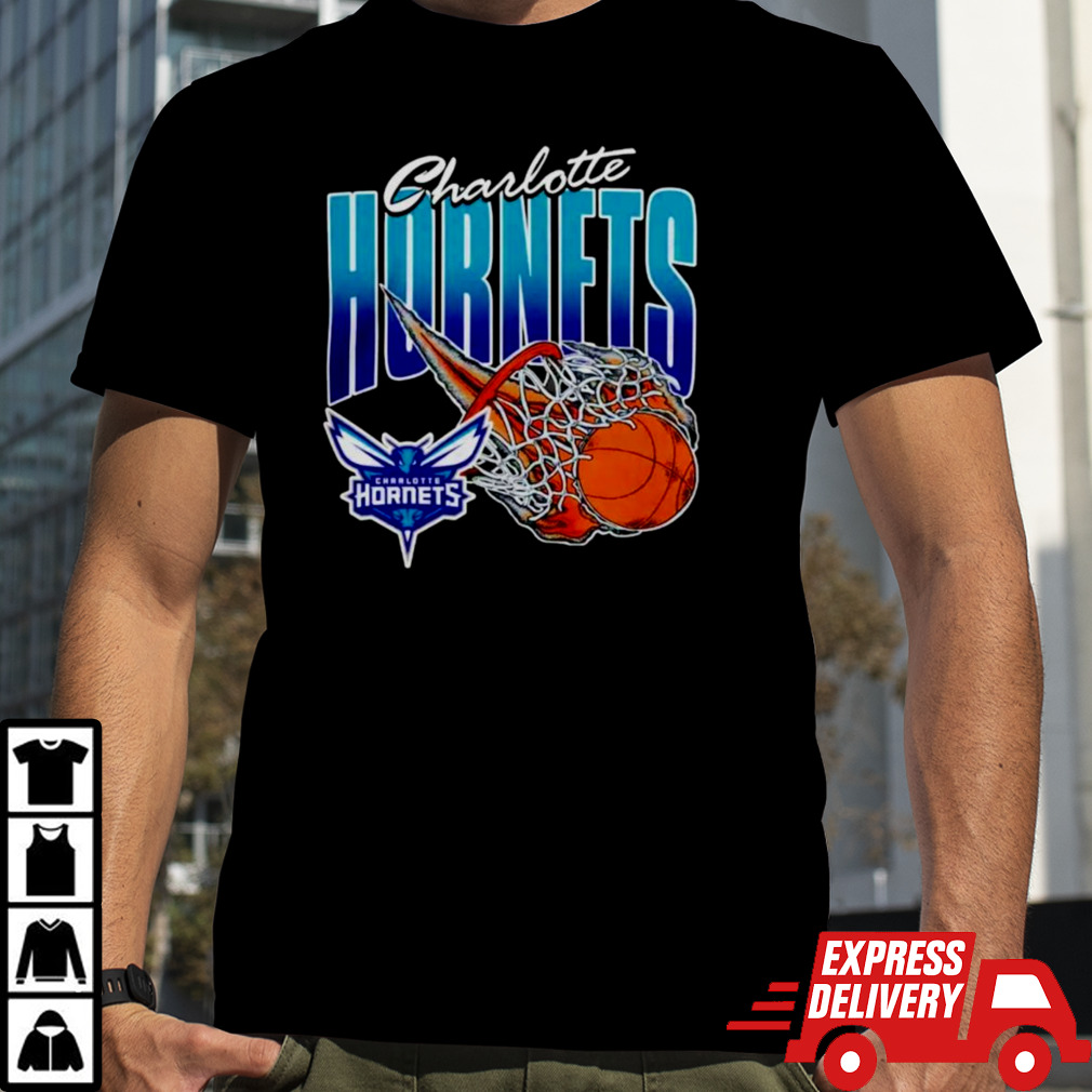 Charlotte Hornets on fire shirt