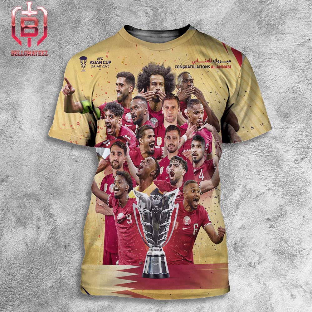 Congratulations Back To Back Qatar Is The AFC Asian Cup 2023 Champions All Over Print Shirt