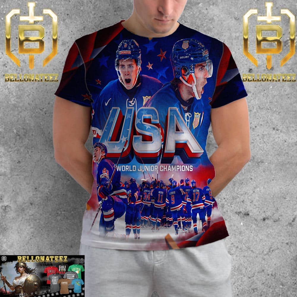 Congratulations To Team USA Hockey Are The 2024 World Juniors Champions All Over Print Shirt