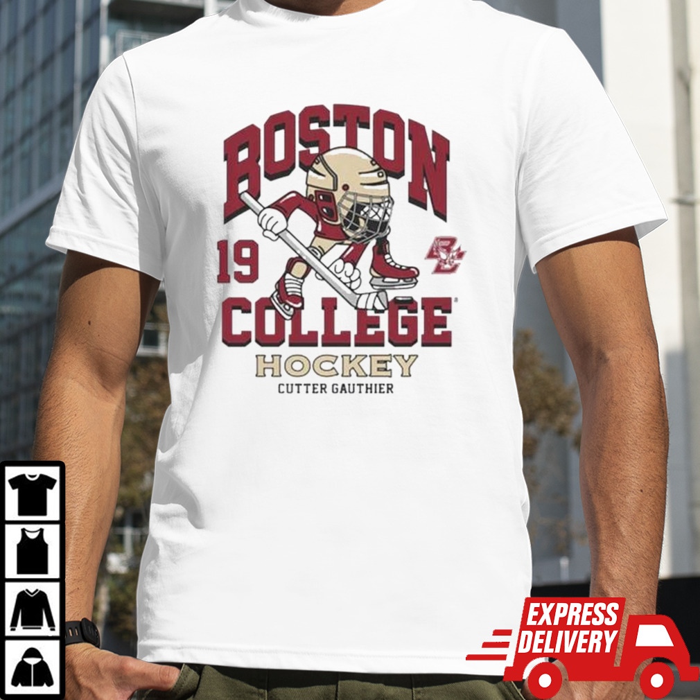 Cutter Gauthier 19 Boston College Eagles hockey shirt