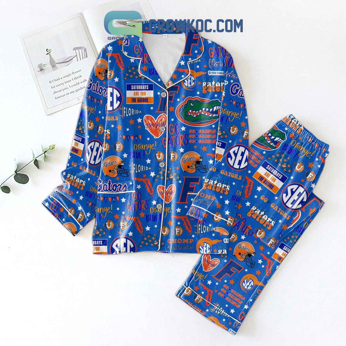 Florida Gators Orange Blue Go Gators Pajamas Sets
