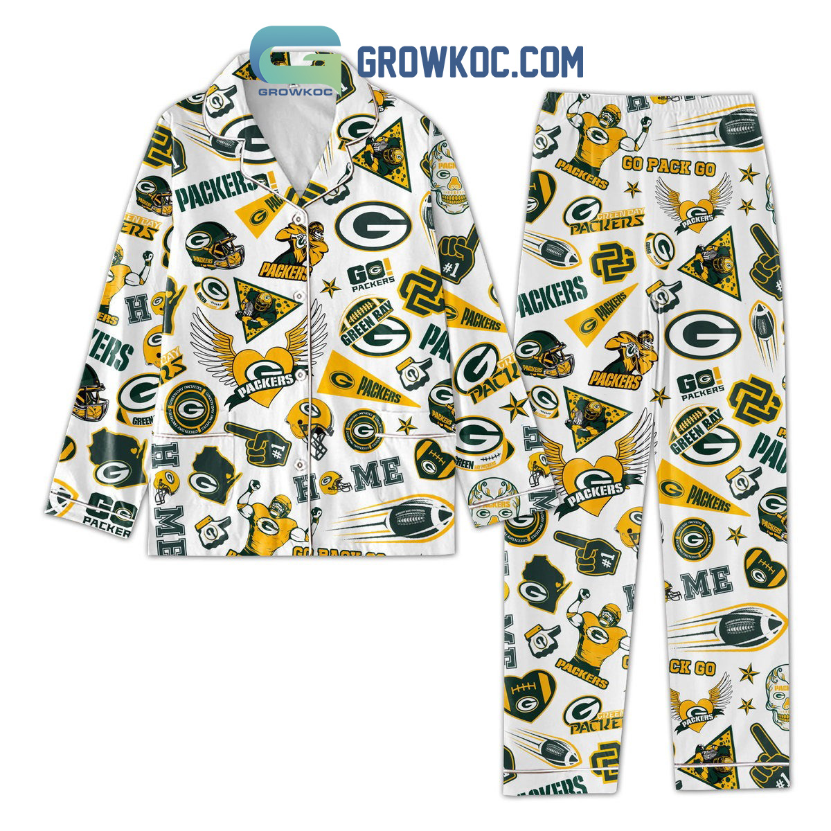 Green Bay Packers Go Pack Go Pajamas Set