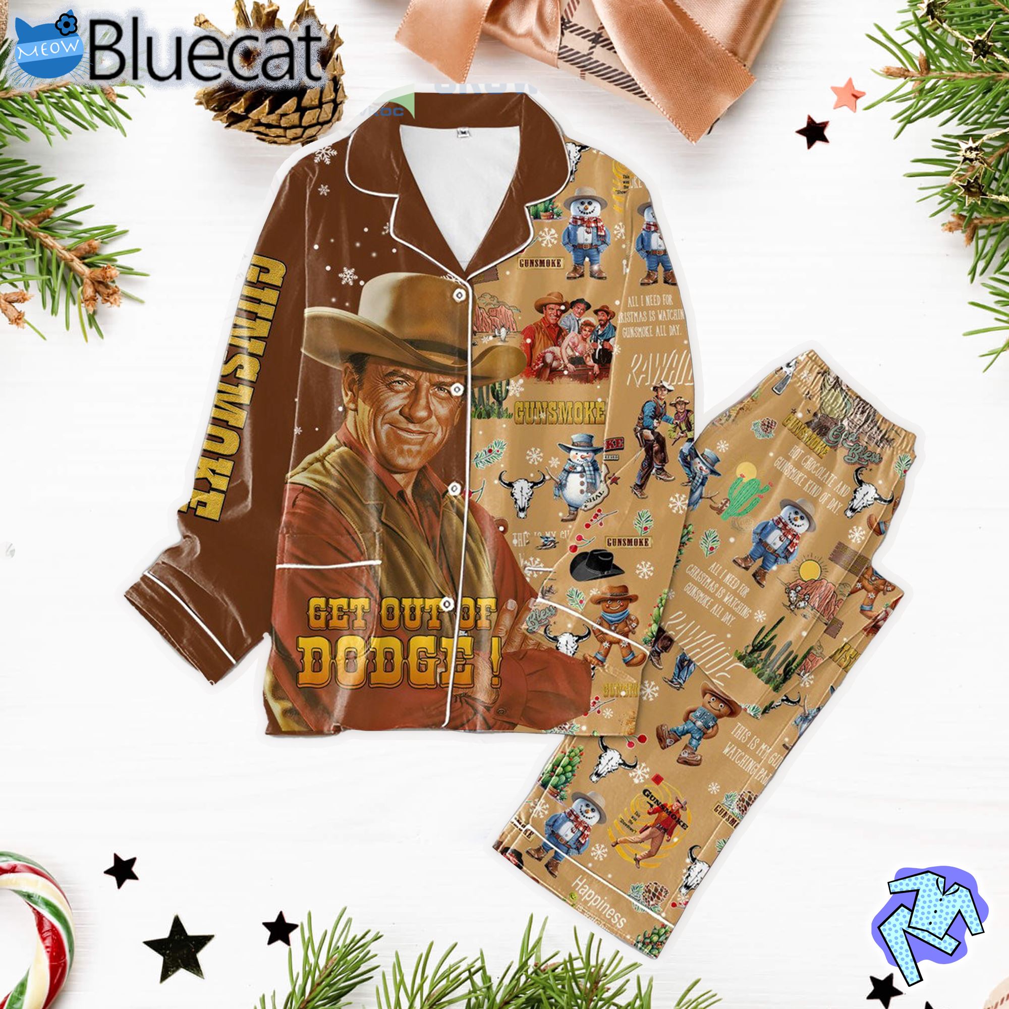 Gunsmoke Get Out Of Dodge All O Need For Christmas Is Vacation Pajamas Sets