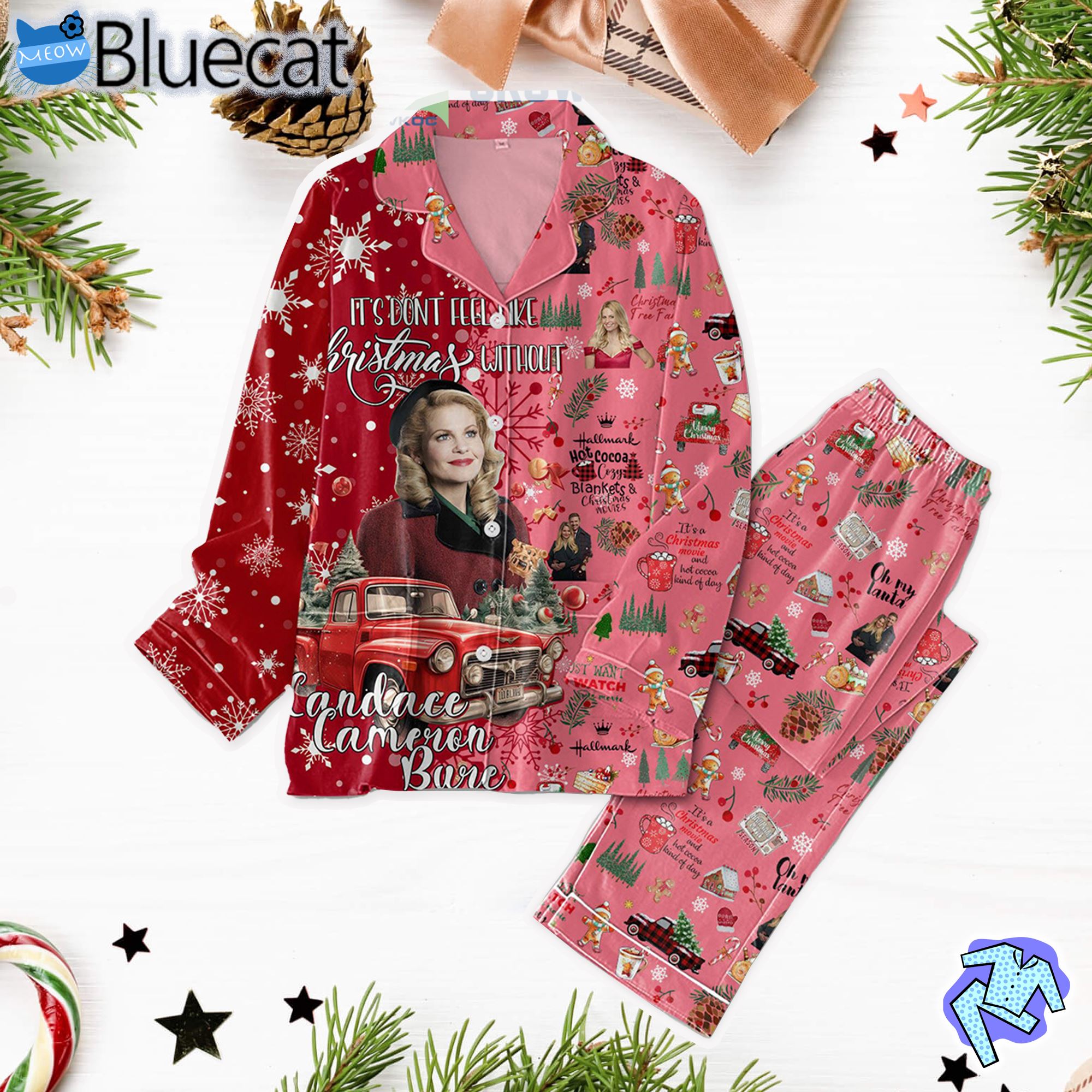 Hallmark Hot Cocoa Cozy Blankets Christmas Movies Pajamas Sets