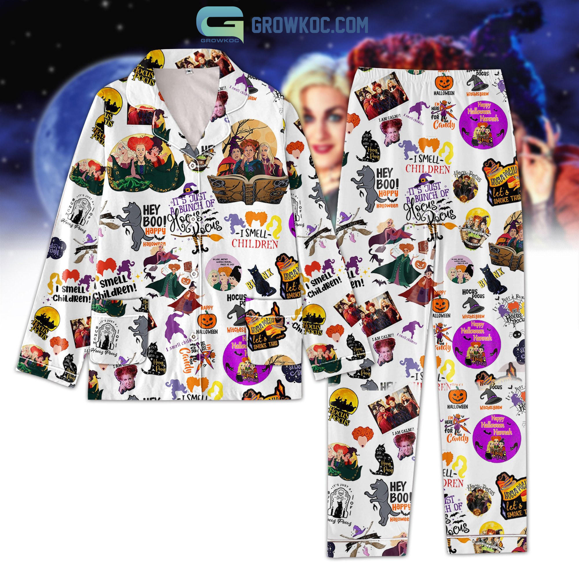 Hocus Pocus Its's Just A Bunch Happy Halloween Pajamas Sets
