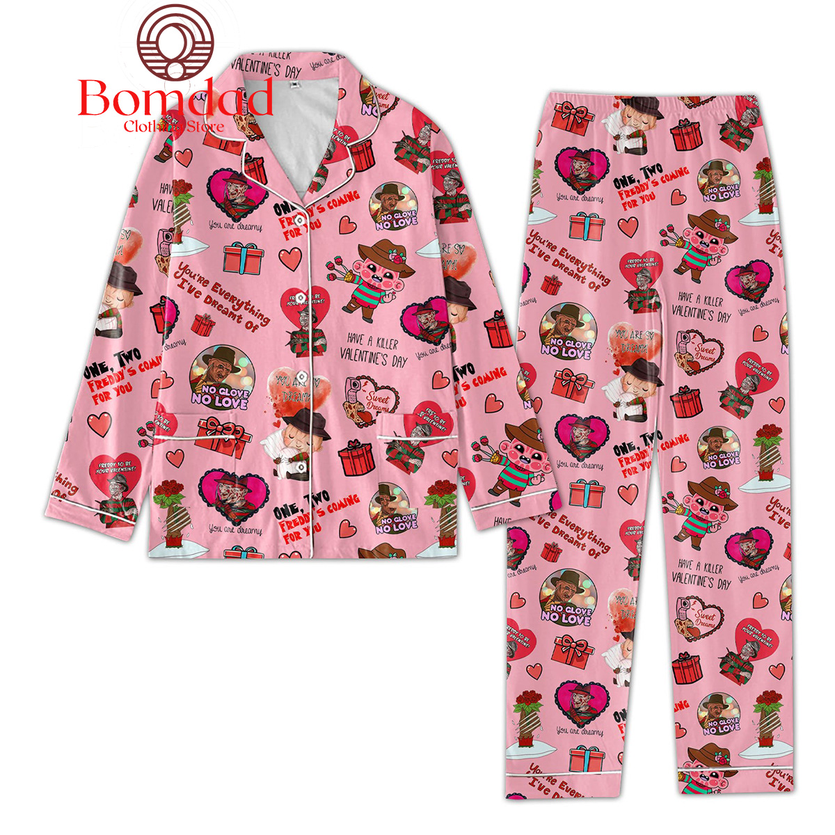 Horror Movies Have A Killer Valentines's Day Pajamas Set - Bomdads
