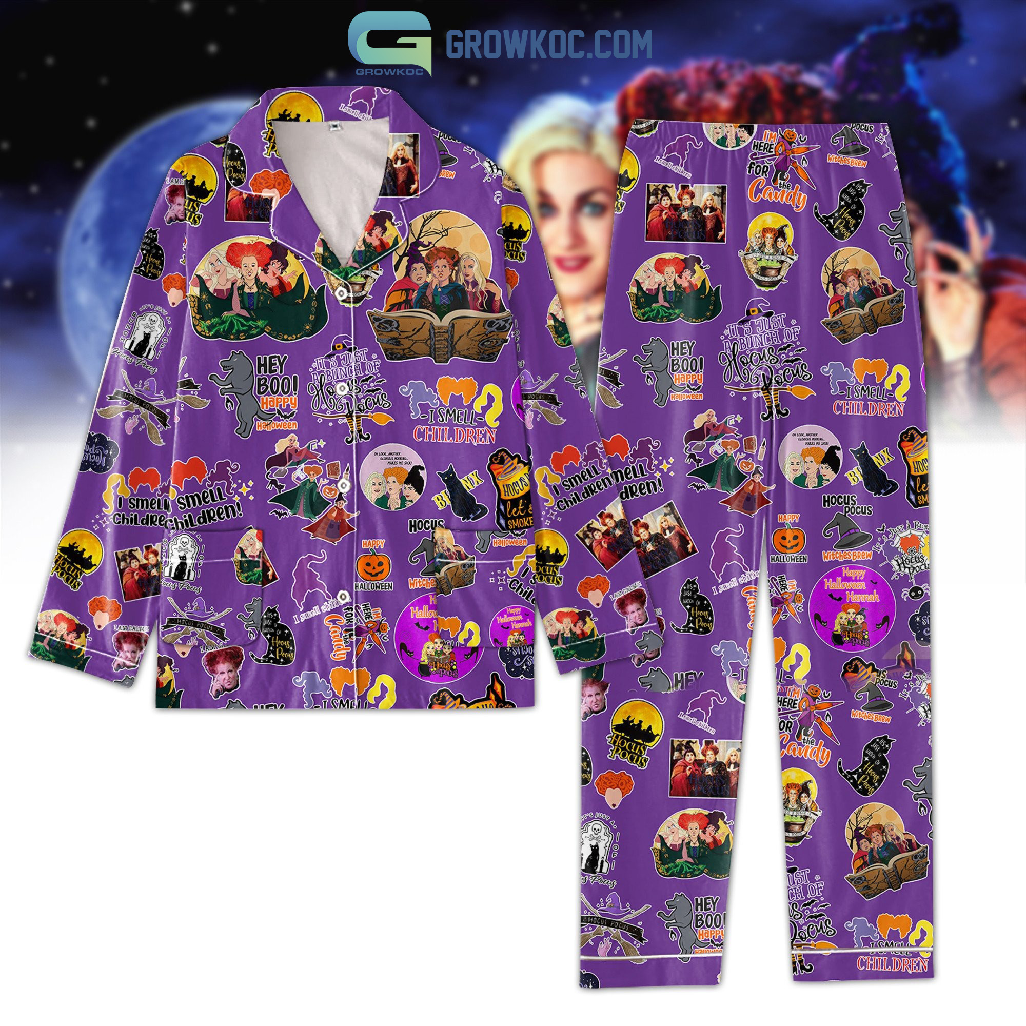 I Smell Children Its's just A Bunch of Hocus Pocus Pajamas Sets