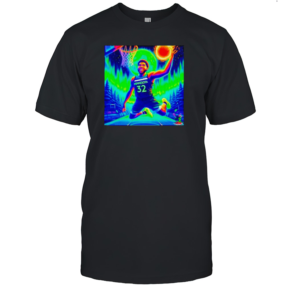 Karl-Anthony Towns Flying KAT Psychedelic Meme Minnesota Timberwolves shirt