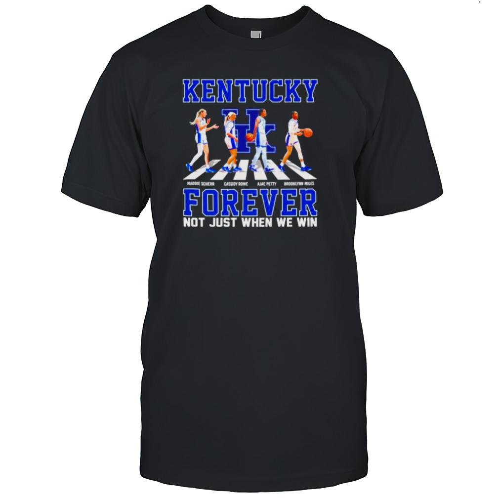 Kentuckey Wildcats abbey road forever not just when we win signatures shirt