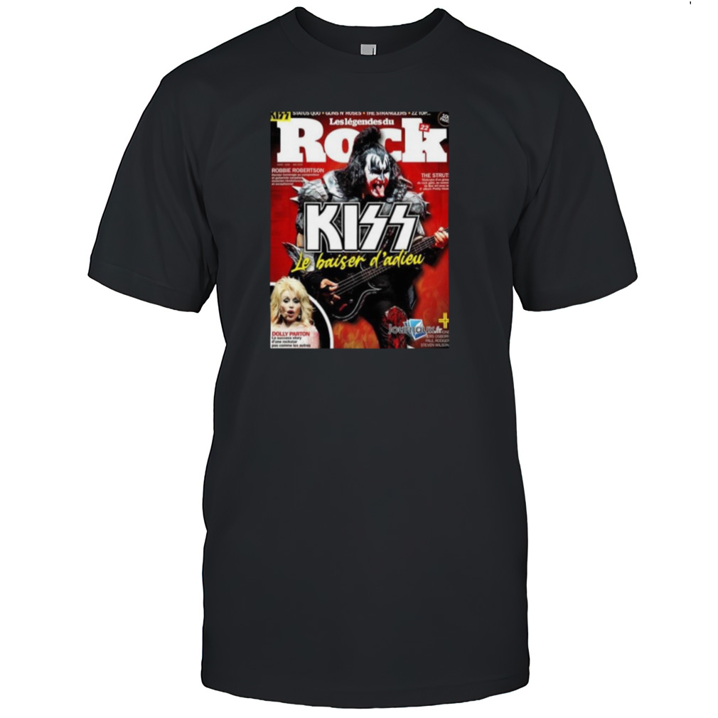 Kiss Magazine Cover Gene Simmons Rocks The Cover Of The Latest Issue Of France Les Legendes Du Rock Magazine T-shirt