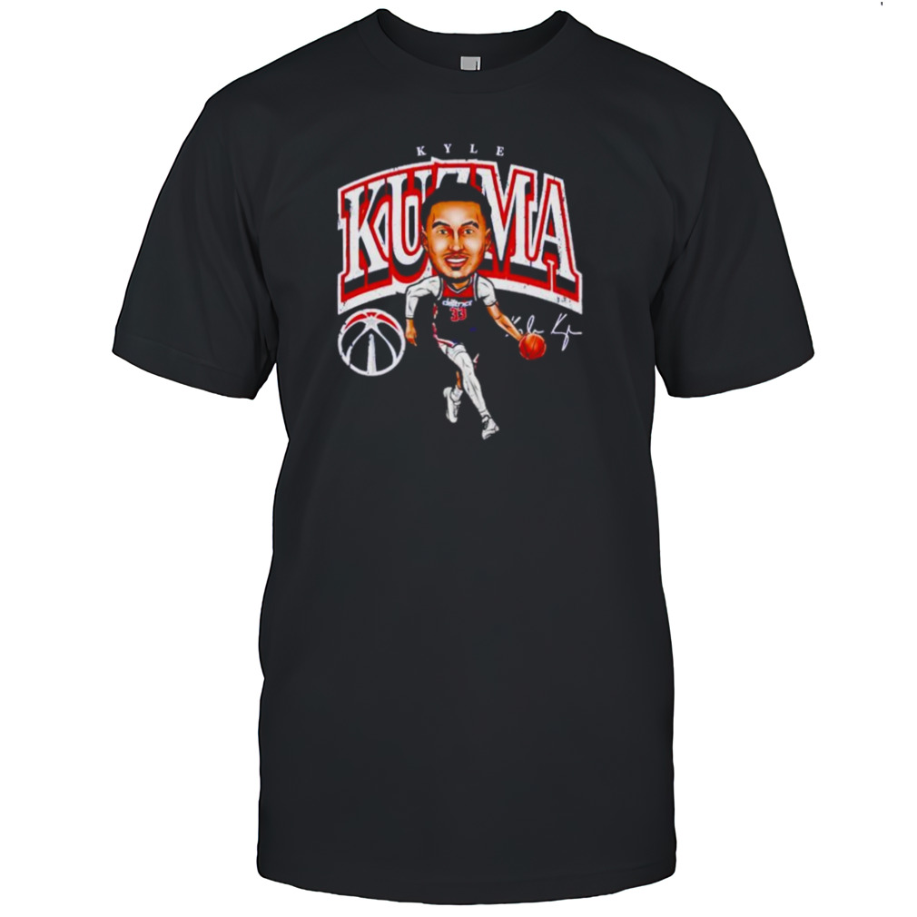 Kyle Kuzma Washington Wizards signature cartoon shirt
