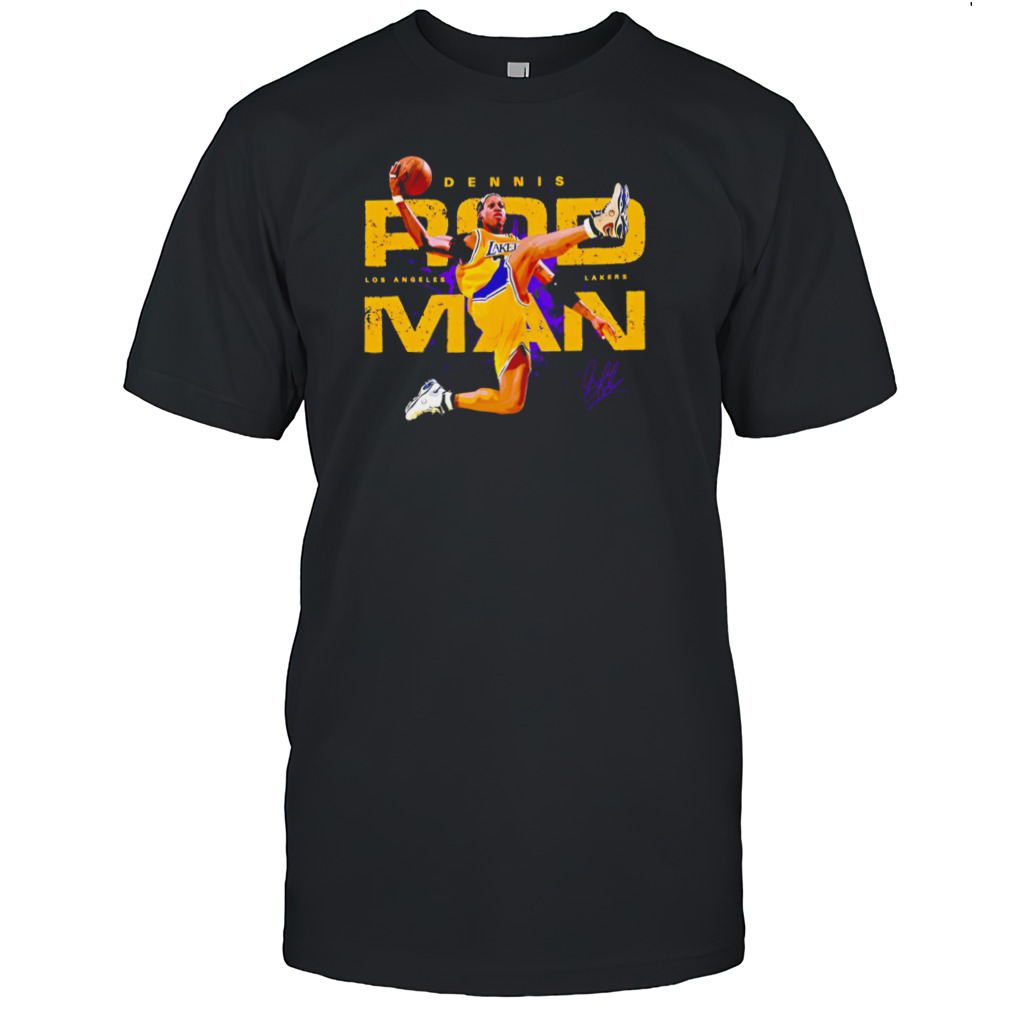Lakers Dennis Rodman Slam Dunk Signature Shirts