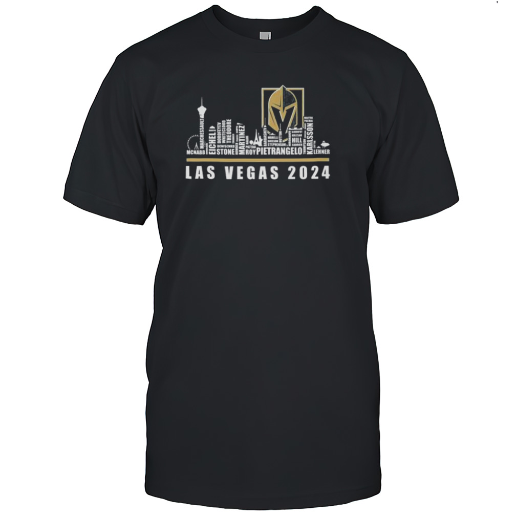 Las Vegas Knights 2024 Players Name Skyline Shirt