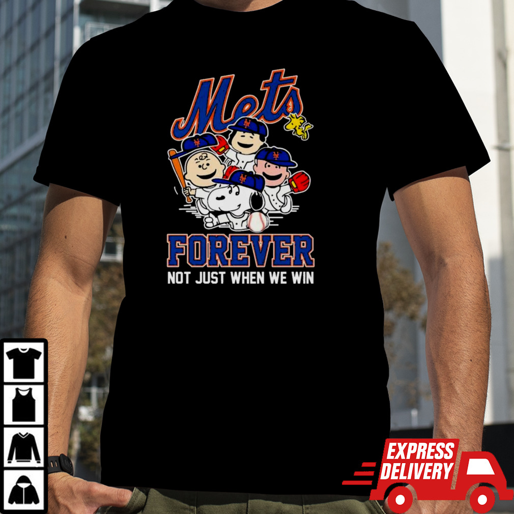 MLB Peanuts Movie Characters New York Mets Forever Not Just When We Win Shirt