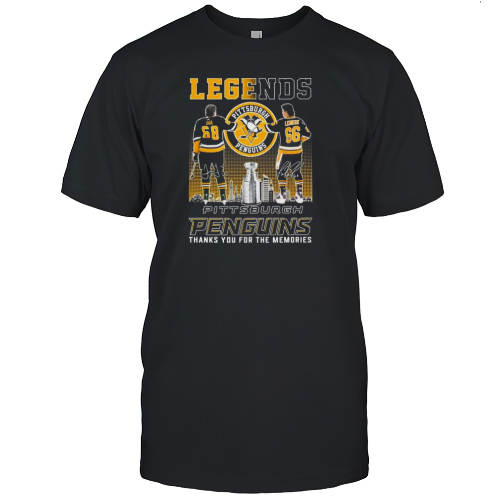 Legends Jaromir Jagr and Mario Lemieux Pittsburgh Penguins thanks you for the memories shirt