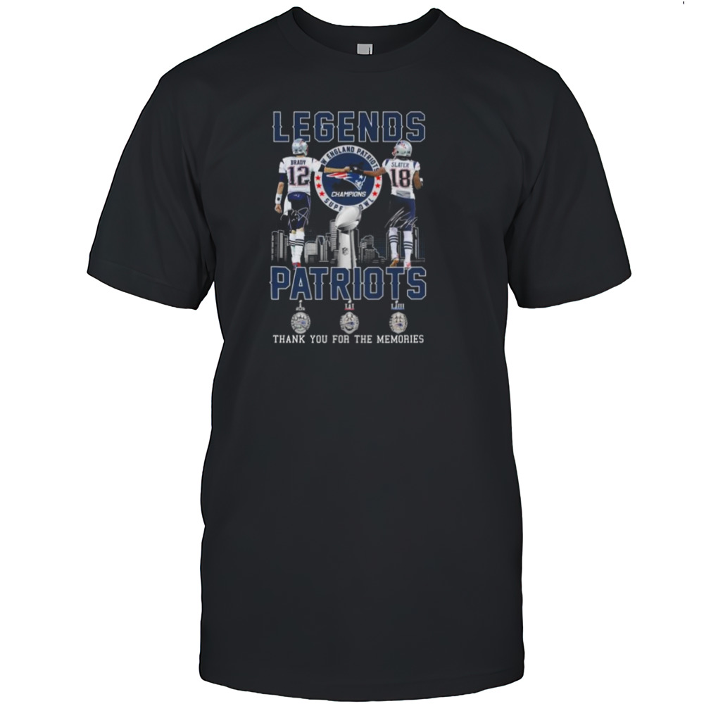 Legends New England Patriots Tom Brady And Matthew Slater Thank You For The Memories Signatures Shirt