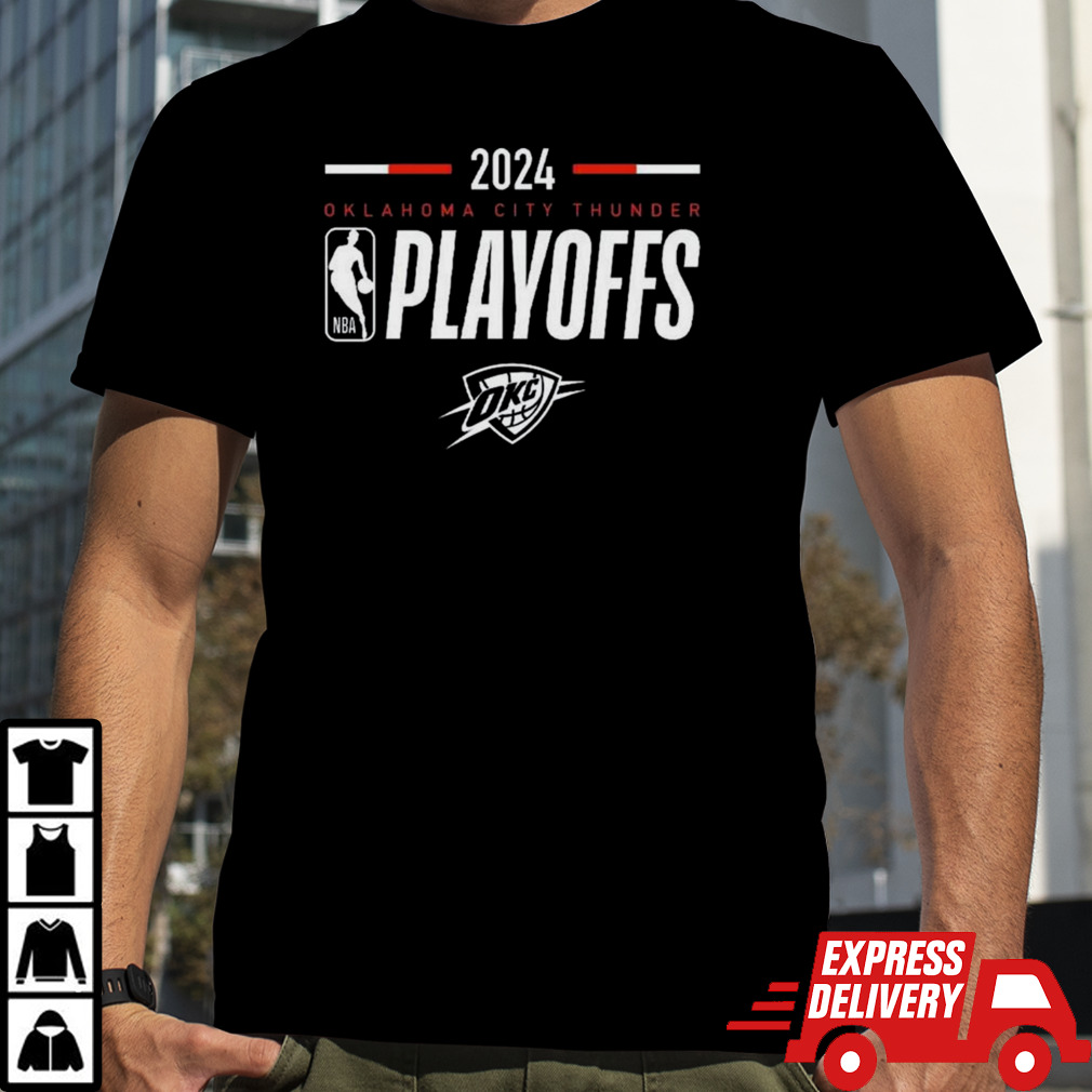 Oklahoma City Thunder 2023-2024 Playoffs Stacked T-shirt