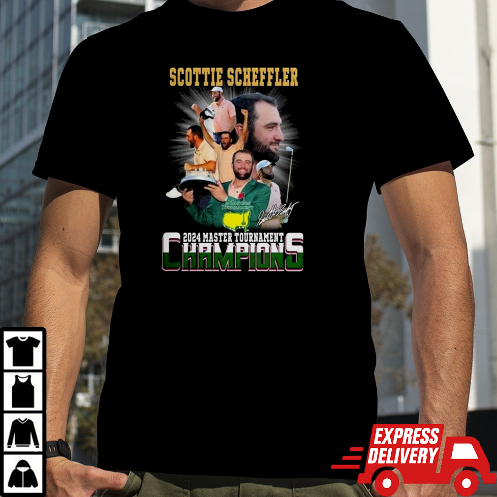 Scottie Scheffler 2024 Master Tournament Champions Signature T-shirt