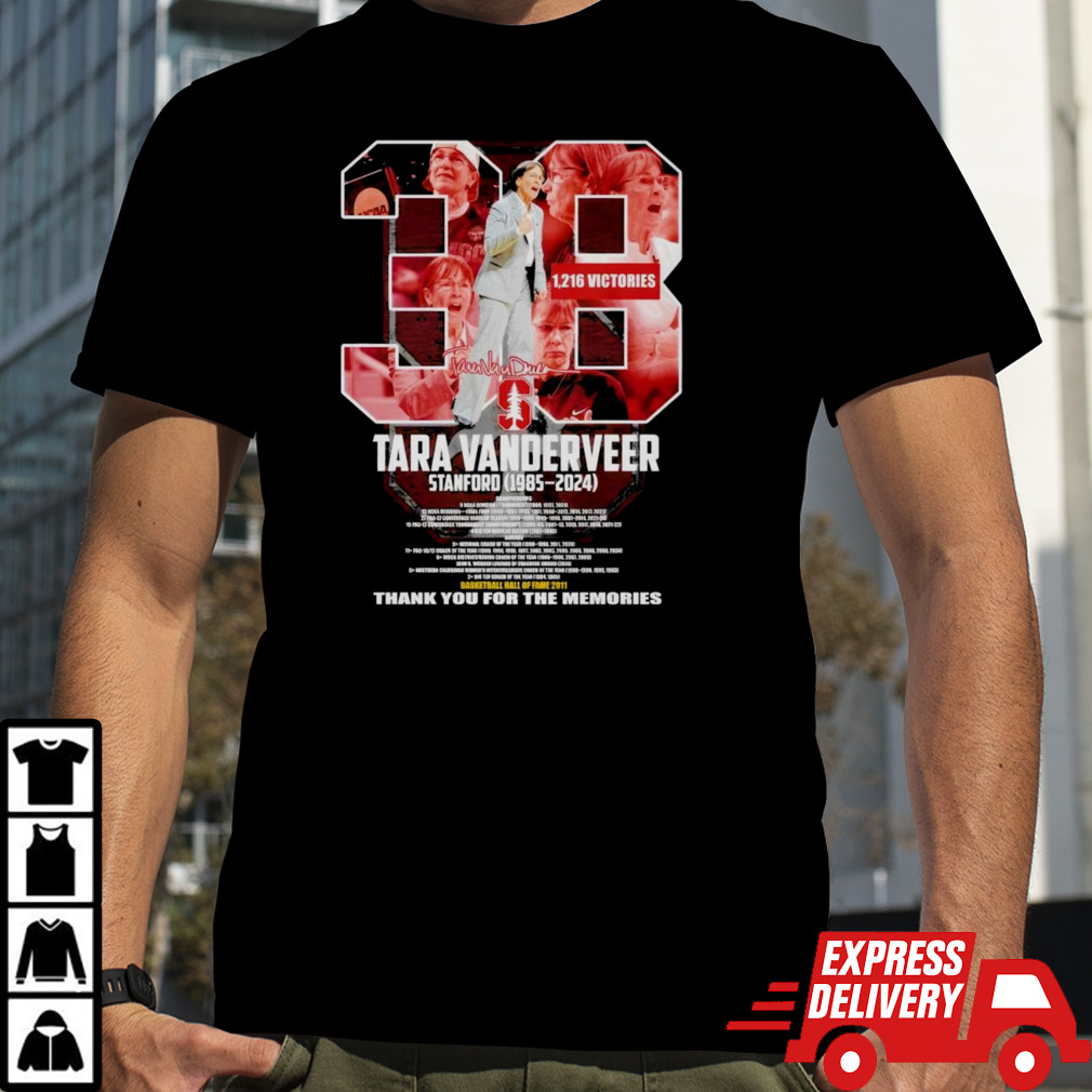 Tara Vanderveer Stanford 1985-2024 Thank You For The Memories T-Shirt