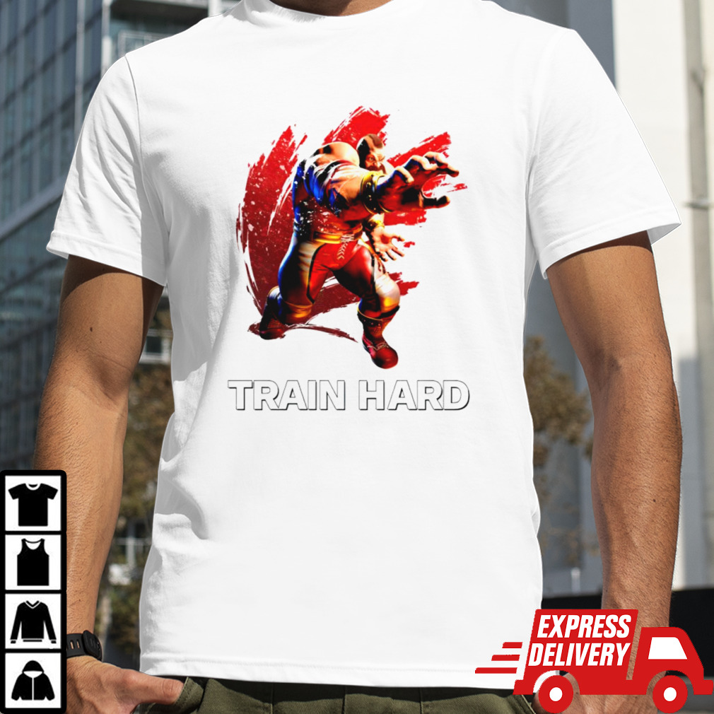 Zangief Street Fighter train hard shirt