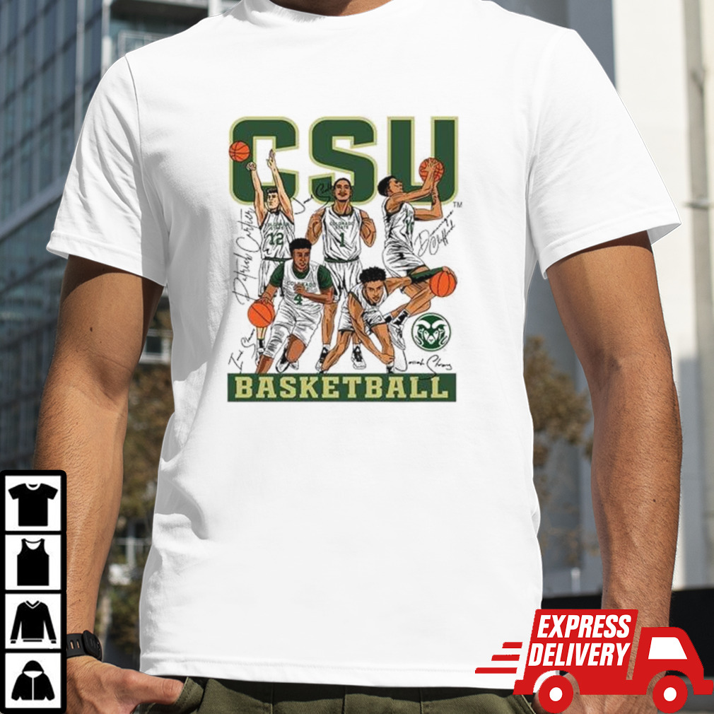 Colorado State NCAA Men’s Basketball Starting Five Signatures Shirt