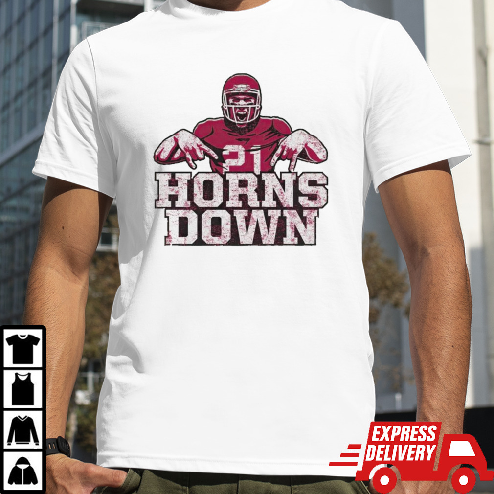 Emmanuel Crawford Arkansas Razorbacks horns down shirt